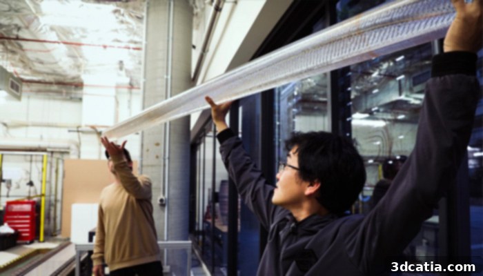 Project managers with one of the 3D printed parts of the Systems Reef 2