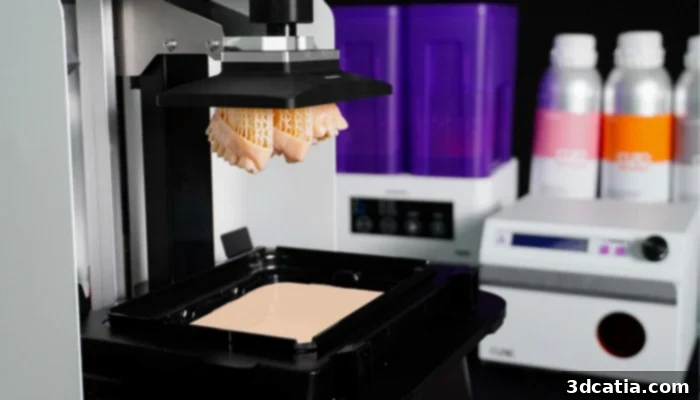 Various 3D printed objects demonstrating the versatility of different 3D printing resins