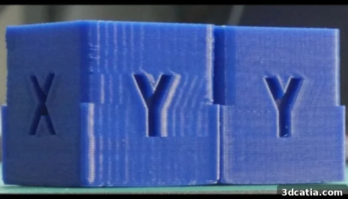 Ghosting effect on a 3D print showing repeating patterns.