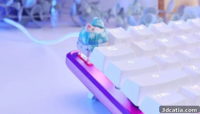 HyperX HX3D Cozy Cat Coco 3D Printed Keycap for Mechanical Keyboards