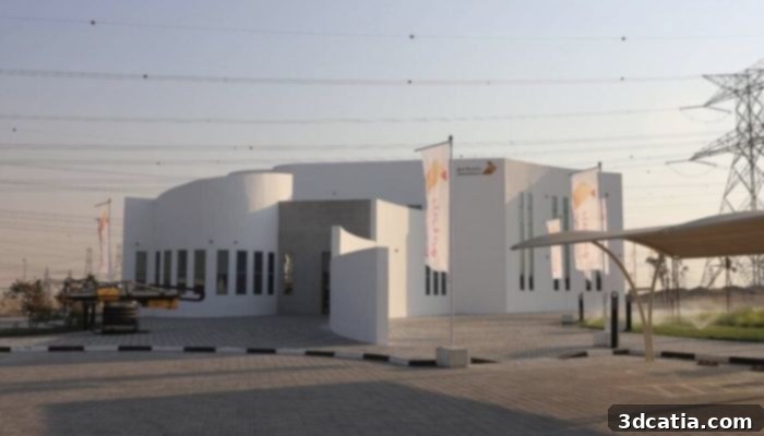 3D printed construction UAE skyline with modern buildings