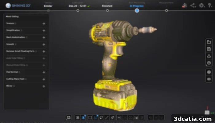 SHINING 3D Einstar detailed scan