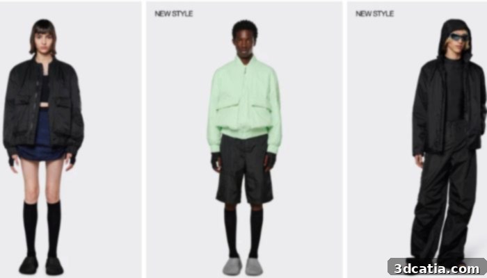 Rains offers unique yet wearable pieces for men and women.