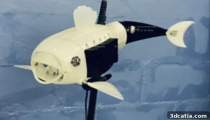 3D printed robotic fish for microplastic collection