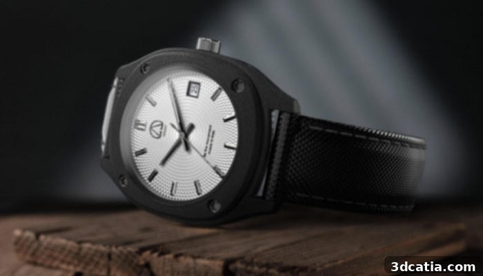 3D printed watch with honeycomb structure by Aion Watch
