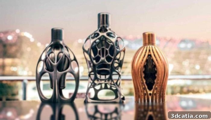 3D printed perfume bottles for Formula 1