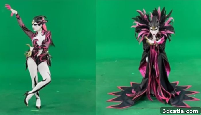 Ubisoft used 3D printing and laser cutting to create the intricate costume for Night Swan