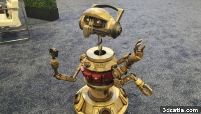 Captain Rex robot designed in SOLIDWORKS and 3D printed using multiple additive manufacturing technologies