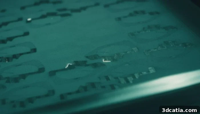 Metal printing process on an EOS Quad laser system
