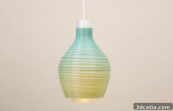 3D printed lamp made from recycled fishing nets by Philips Signify