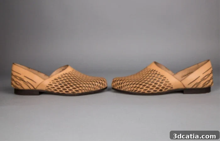 Alex Reed working on 3D printed shoe components