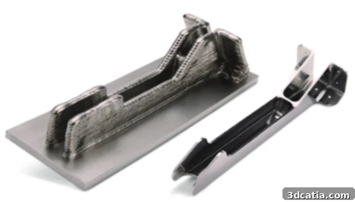 Boeing 787 Aft Galley bracket made with DED metal 3D printing