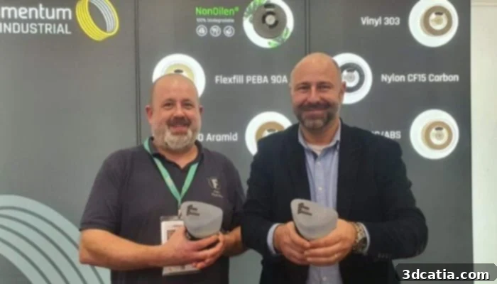 Josef Doleček and Ian Falconer with their 3DPI Awards