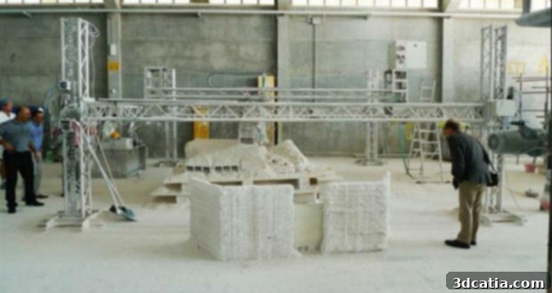 Moon Village Set for 2030 2 Conceptual image of a future moon village built with 3D printing technology.