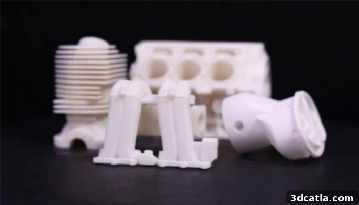 3D printed parts made with XYZprinting’s SLS technology