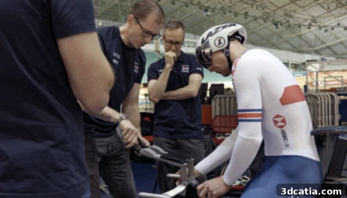 British Cycling designers collaborating with Renishaw using 3D printing for bike parts