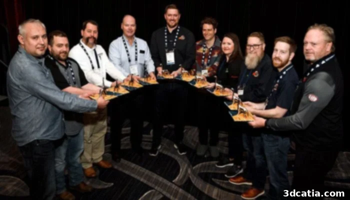 The recipients of the DINO Award at AMUG 2023, celebrating 25 years of recognizing additive manufacturing innovators.