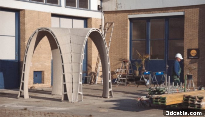 Tiny House 3D printed concrete pavilion from Vertico