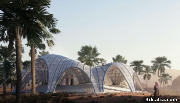 3D Printed Desert Pavilion by MEAN* in Wadi Rum