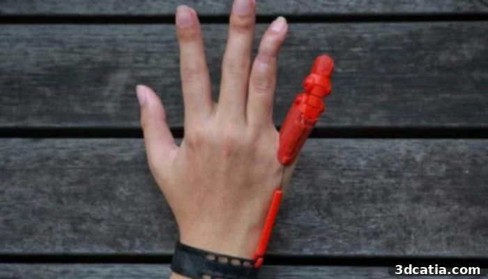 3D Printed finger prosthesis (Photo credits: Kevin Lim)