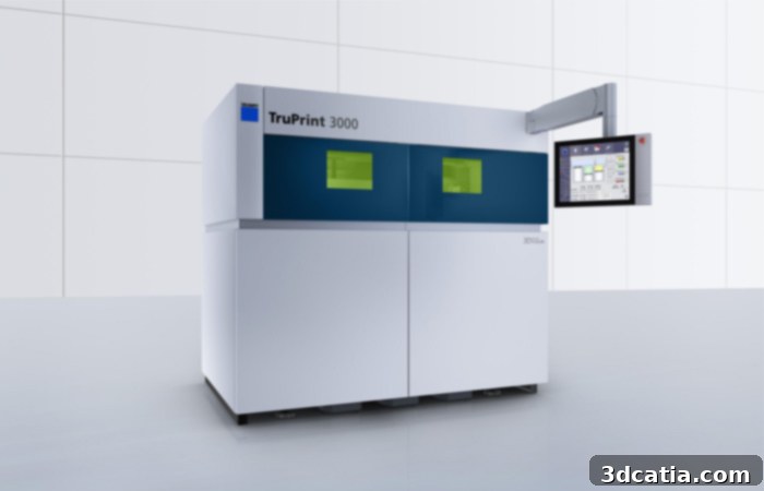 TRUMPF TruPrint 3000 metal 3D printer producing complex metal components