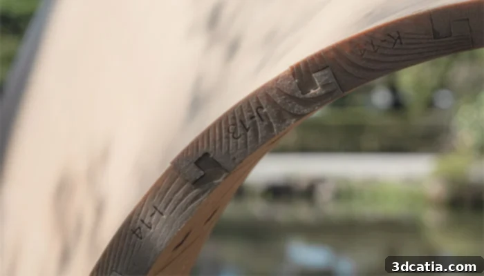 The Tsuginote Tea House pavilion is made from 900 3D printed panels, showcasing innovative modular construction.