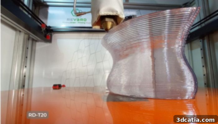 REV3RD robotic arm 3D printing system