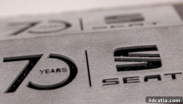 SEAT vehicle interior featuring potentially 3D printed components.