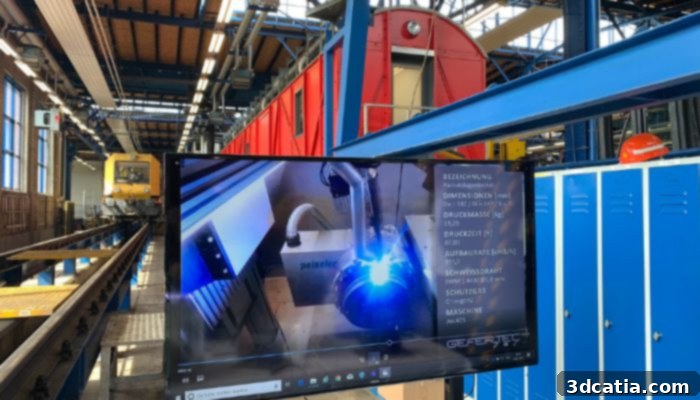 Deutsche Bahn 3D Printing Facility in Nuremberg, showcasing additive manufacturing processes.