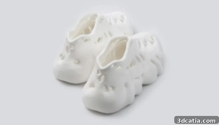 ELASTIUM 3D printed foam sneakers in various colors