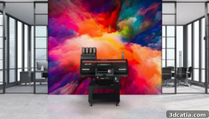 Mimaki 3D Printer displaying vibrant colors