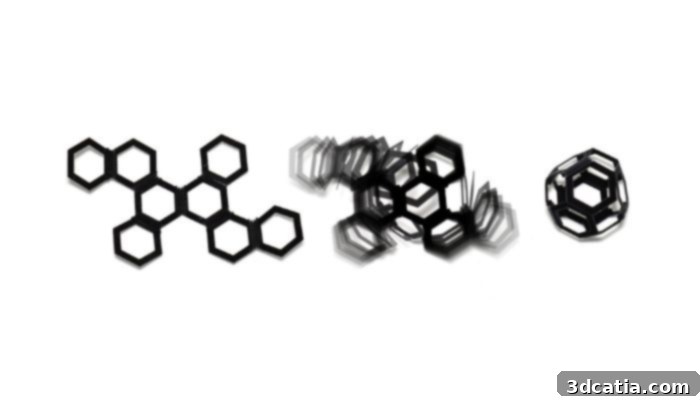 4D-printed self-folding protein demonstrating dynamic material capabilities