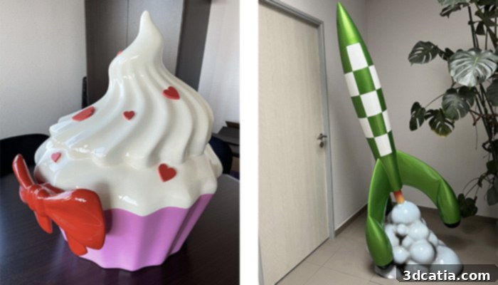 PVP's 3D printed advertising structures demonstrate innovation in marketing.