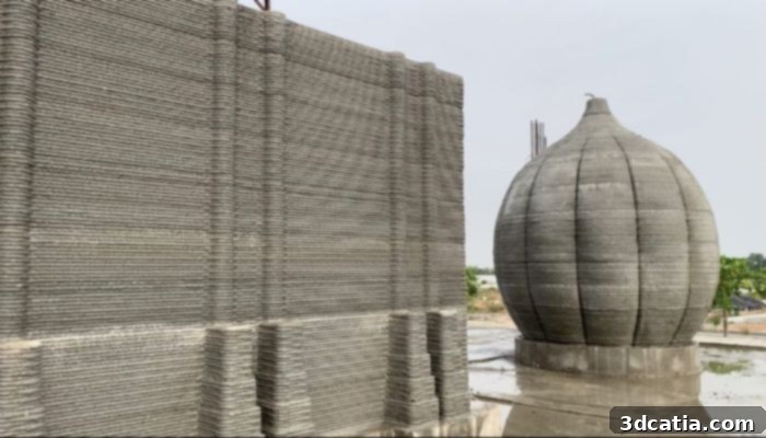 3D Printed Modak, a dumpling-shaped structure for the temple's sanctum.