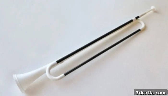 3D Printed Slide Trumpet by 3D Music Instruments