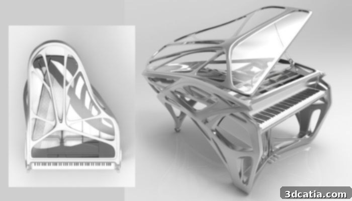MONAD Studio's 3D Printed Lucid-EXO Grand Piano