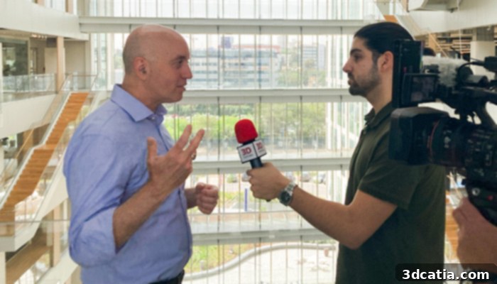 Yoav Zeif, CEO of Stratasys, discussing the company's strategy and the Desktop Metal merger during an interview with 3Dnatives.