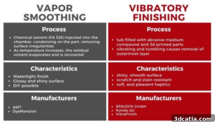 A visual comparison or example of finished 3D printed parts, enhancing the article's illustrative content.