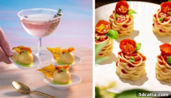 Barilla Spaghetto 3D reinvents pasta with 3D printing technology for appetizers.
