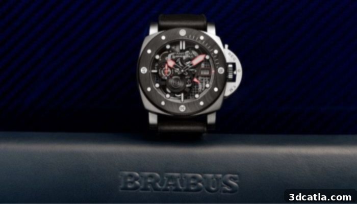 The Submersible S BRABUS Titanio PAM01403, crafted with recycled eTitanio using 3D printing