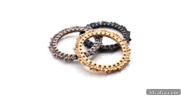Stunning 3D printed bracelets crafted by Diana Law