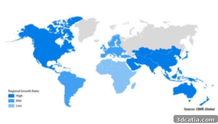 3D bioprinting market size projection