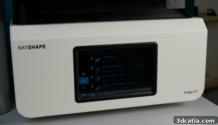 The RAYSHAPE Edge E1 display provides intuitive control of all its functions