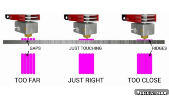 Correct Nozzle Distance for 3D Printing