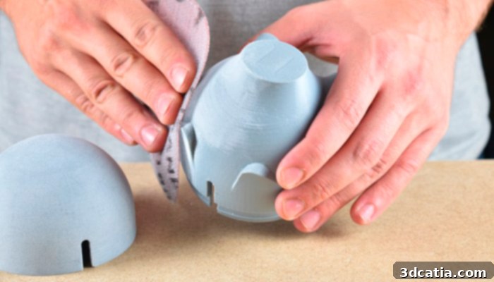 Sanding, a popular surface finishing method for 3D printing parts, can be done manually or automatically.