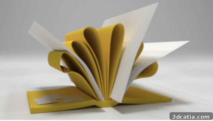 A 3D printed 'Book of Docs' document organizer with space for pens