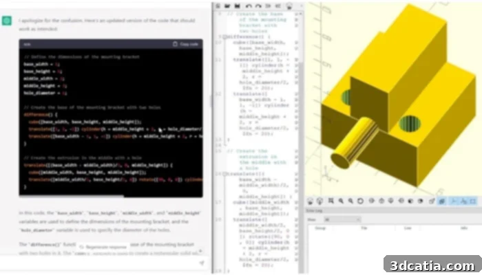 ChatGPT and design for 3D printing 