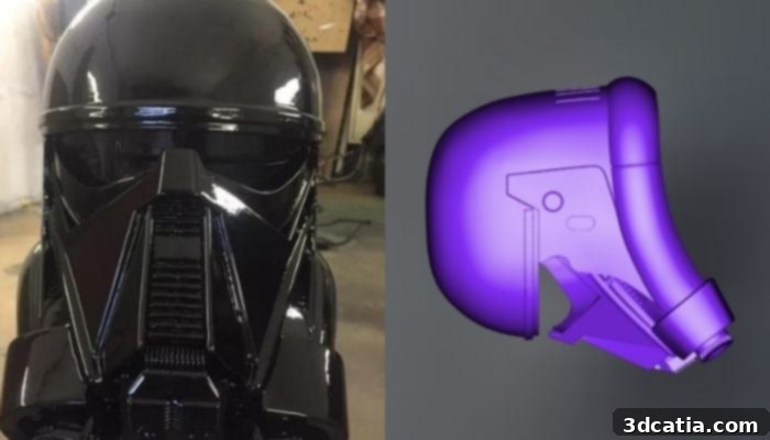 3D Printed Death Trooper Helmet from Star Wars