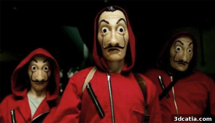3D Printed Money Heist Dali Mask