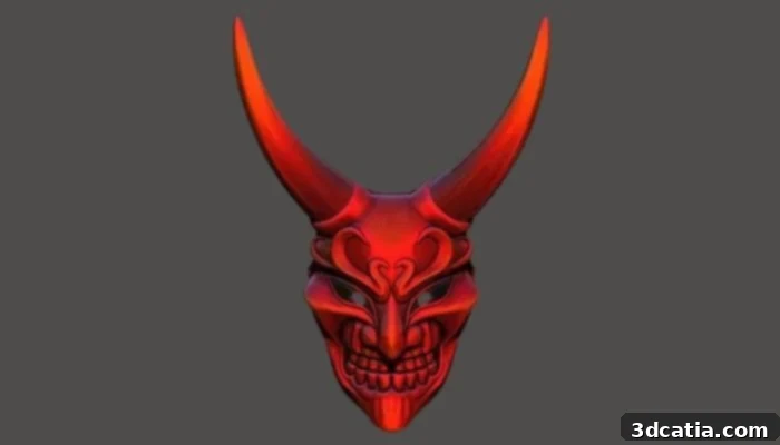 3D Printed Classic Devil Mask